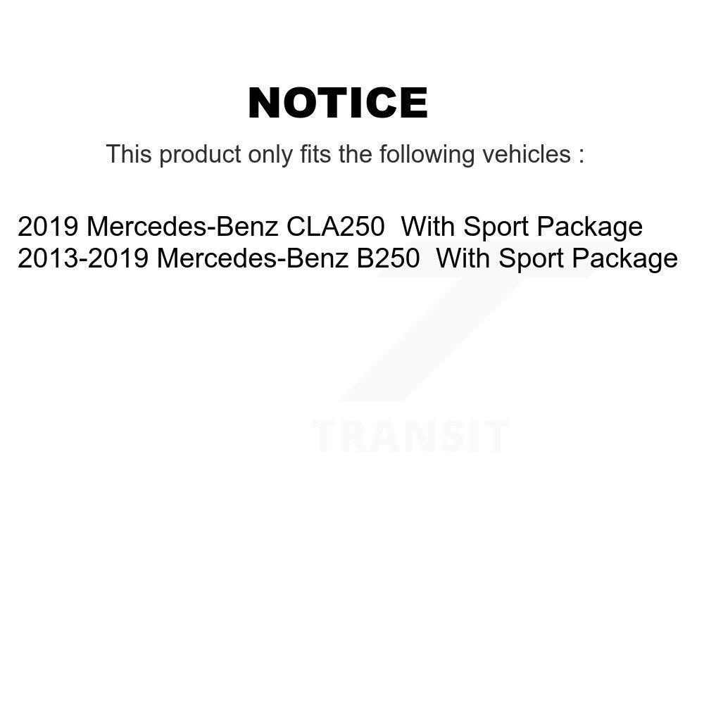 Front Rear Coated Disc Brake Rotors And Ceramic Pads Kit For Mercedes-Benz B250 CLA250 KGT-101244