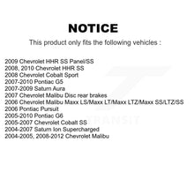 Charger l'image dans la galerie, Rear Coat Brake Rotor Ceramic Pad Kit For Chevrolet Malibu Pontiac G6 Cobalt Ion