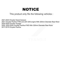 Load image into Gallery viewer, Rear Coated Disc Brake Rotor Ceramic Pad Kit For Chrysler Pacifica Voyager Grand