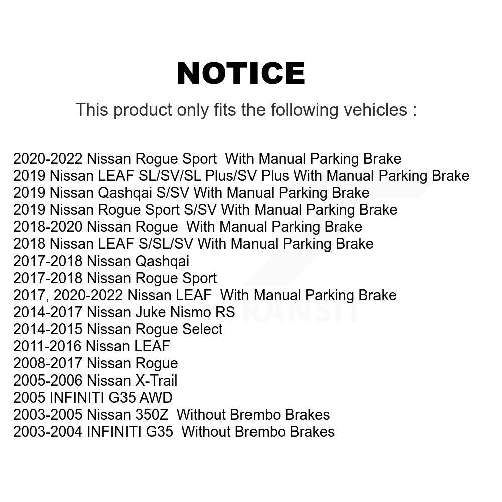 Rear Coat Brake Rotor Ceramic Pad Kit For Nissan Rogue Sport INFINITI G35 Select