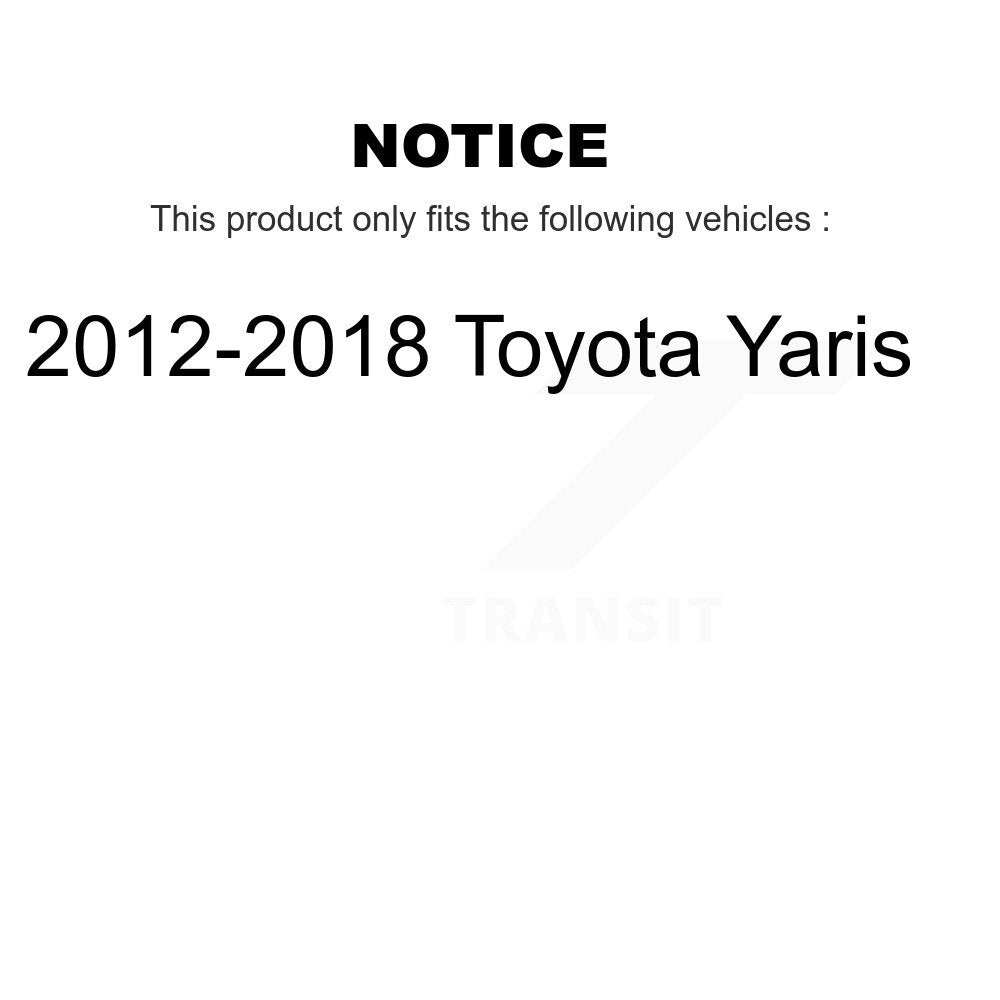 Kit de rotors de frein à disque à revêtement arrière et de plaquettes en céramique pour Toyota Yaris 2012 – 2018 