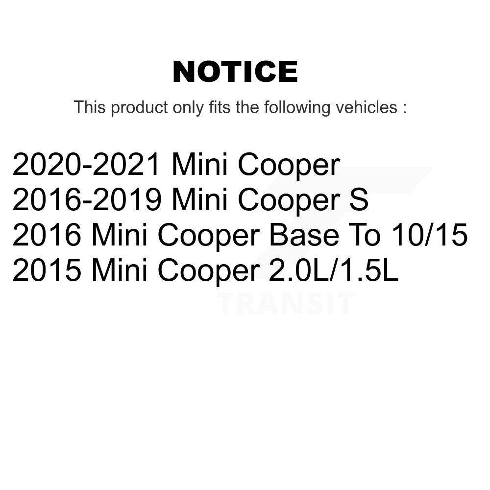 Kit de rotors de frein à disque à revêtement arrière et de plaquettes en céramique pour Mini Cooper 