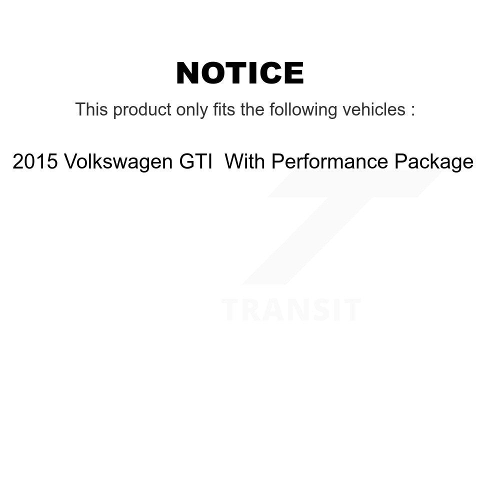 Front Rear Coated Disc Brake Rotors And Ceramic Pads Kit For Volkswagen GTI