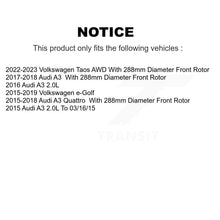 Charger l'image dans la galerie, Front Rear Coat Disc Brake Rotors Ceramic Pad Kit For Audi A3 Quattro Volkswagen