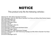 Charger l'image dans la galerie, Front Coat Brake Rotor Ceramic Pad Kit For Volkswagen Tiguan Jetta GTI Audi Golf