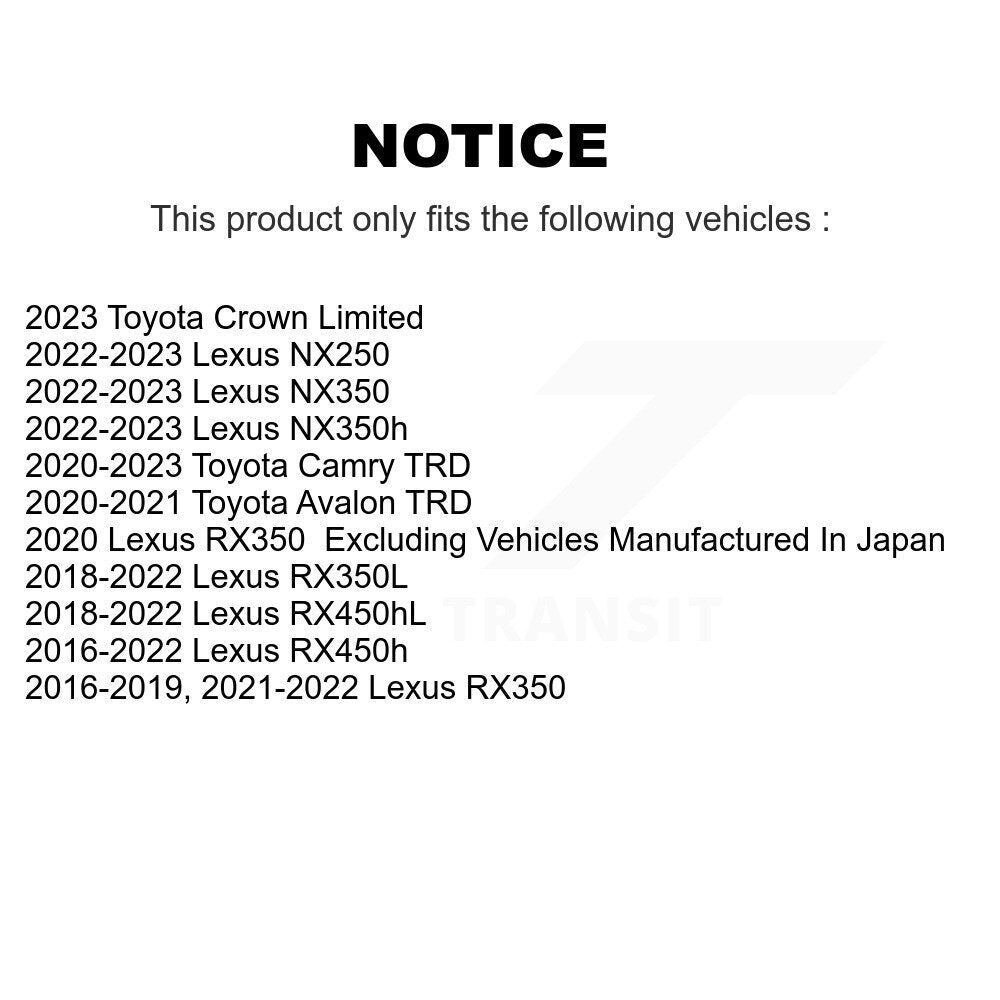 Front Coat Disc Brake Rotor Ceramic Pad Kit For Lexus RX350 RX450h Toyota RX350L