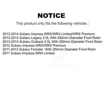 Load image into Gallery viewer, Front Rear Coat Brake Rotors Ceramic Pad Kit For Subaru Impreza Outback Forester