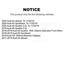 Charger l'image dans la galerie, Front Rear Coat Brake Rotor Ceramic Pad Kit For Audi Q5 A5 Quattro A4 A6 allroad