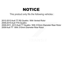 Charger l'image dans la galerie, Rear Coated Disc Brake Rotors And Ceramic Pads Kit For Audi TT Quattro RS