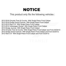 Charger l'image dans la galerie, Front Rear Coated Brake Rotor Ceramic Pad Kit For Dodge Grand Caravan Chrysler &amp;