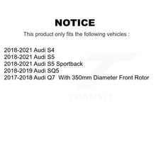 Load image into Gallery viewer, Front Coated Disc Brake Rotors &amp; Ceramic Pad Kit For Audi Q7 SQ5 S5 S4 Sportback