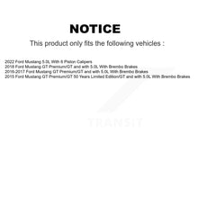 Load image into Gallery viewer, Front Rear Coat Brake Rotors Ceramic Pad Kit For Ford Mustang With Brembo Brakes