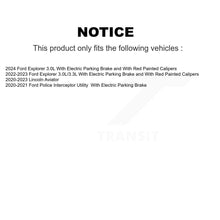 Charger l'image dans la galerie, Rear Coated Brake Rotors Ceramic Pad Kit For Ford Explorer Lincoln Aviator Police Utility KGT-102812