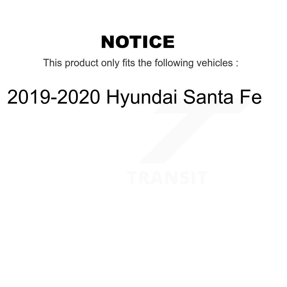 [Front] 2019-2020 Hyundai Santa Fe Premium Coated Rotors & Ceramic Pads Brake Kit For Max Braking