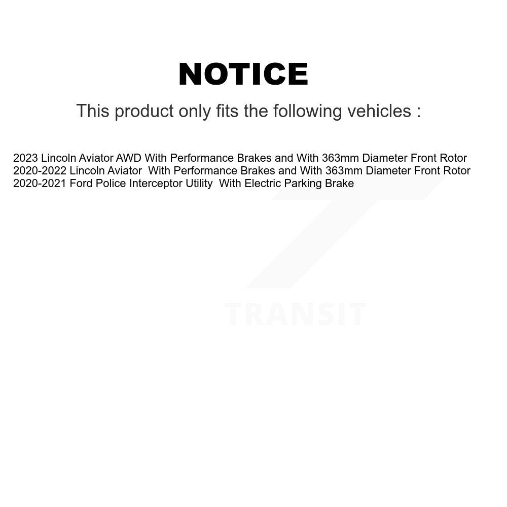 Front Rear Coated Brake Rotor Ceramic Pad Kit For Lincoln Aviator Ford Police Interceptor KGT-102846