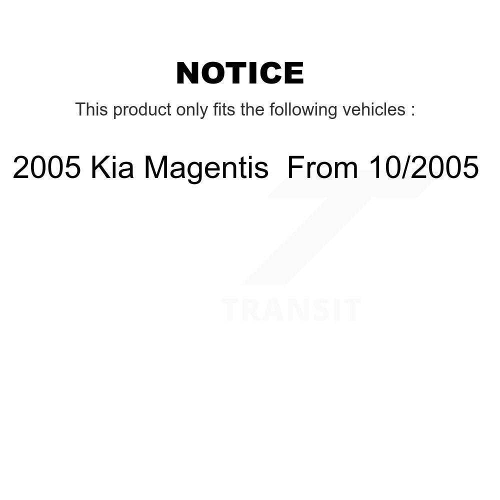 Front Rear Coated Brake Rotor Ceramic Pad Kit For 2005 Kia Magentis From 10