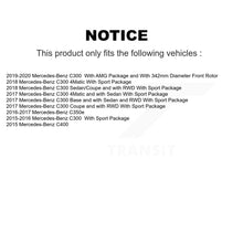 Charger l'image dans la galerie, Front Coated Disc Brake Rotors And Ceramic Pads Kit For Mercedes-Benz C300 C400 C350e KGT-102982