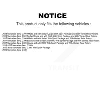 Charger l'image dans la galerie, Front Rear Coated Disc Brake Rotors And Ceramic Pad Kit For Mercedes-Benz C300 C400 C350e KGT-103006
