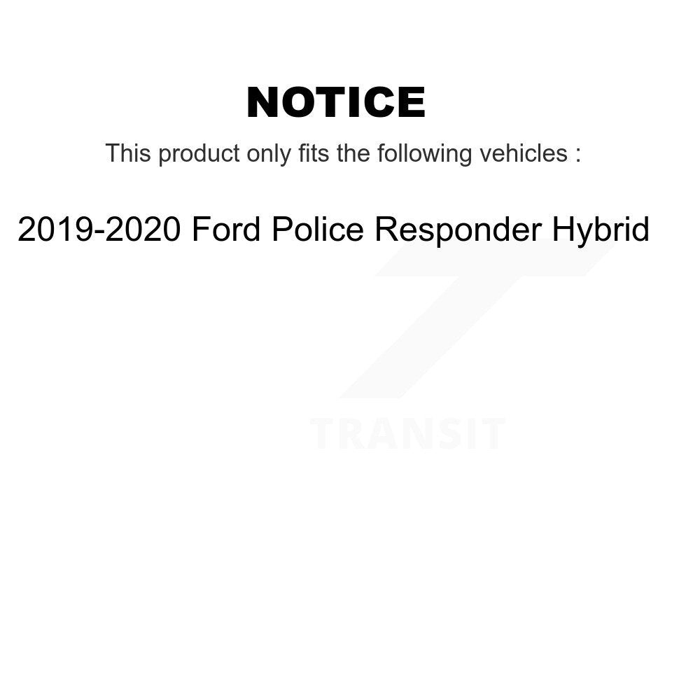 Front Rear Coated Brake Rotors Ceramic Pad Kit For 2019-2020 Ford Police Responder Hybrid KGT-103056