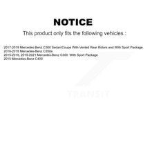 Charger l'image dans la galerie, Rear Coated Disc Brake Rotors And Ceramic Pads Kit For Mercedes-Benz C300 C400 C350e KGT-103065