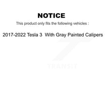 Load image into Gallery viewer, Rear Coated Brake Rotor &amp; Ceramic Pad Kit For Tesla 3 With Gray Painted Calipers