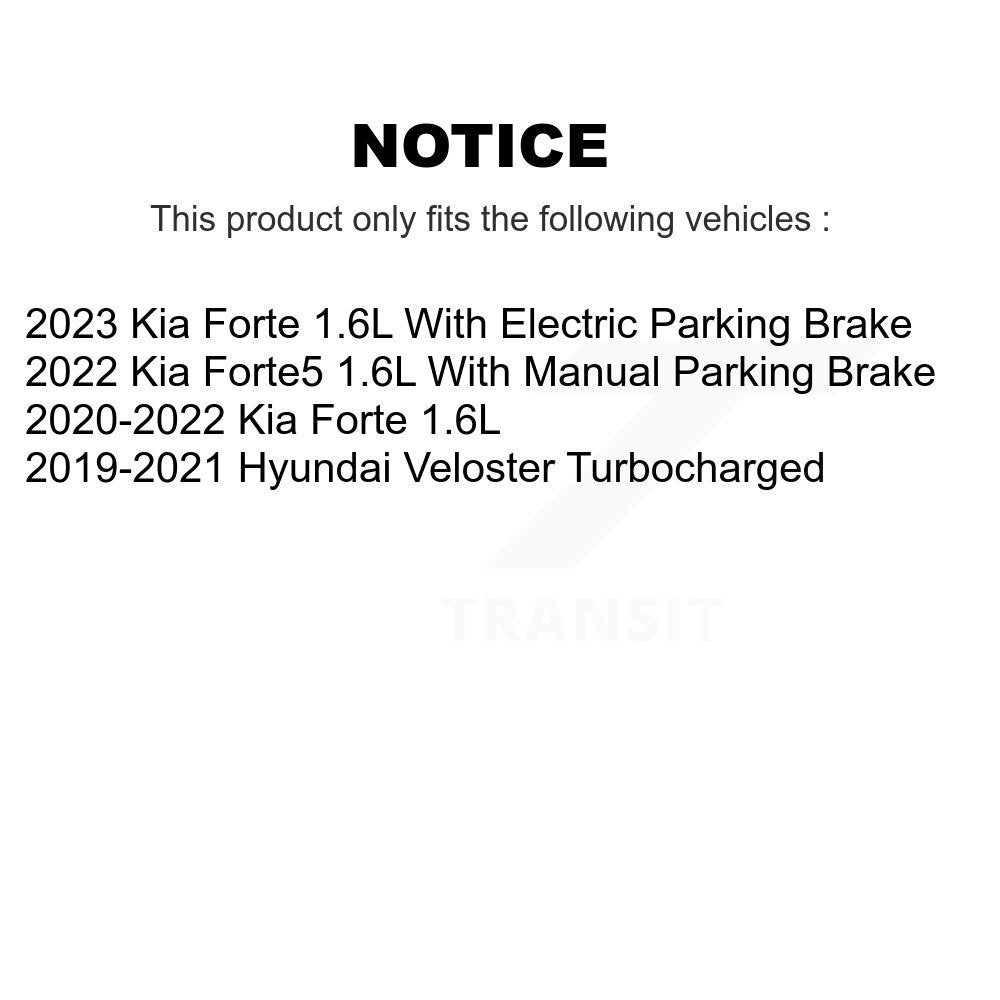 Front Rear Coated Brake Rotors Ceramic Pad Kit For Hyundai Veloster Turbocharged