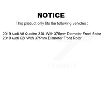 Charger l'image dans la galerie, Front Rear Coated Disc Brake Rotors And Ceramic Pads Kit For 2019 Audi Q8 A8 Quattro KGT-103143