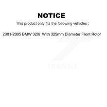 Charger l'image dans la galerie, Front Coat Brake Rotor Ceramic Pad Kit For 01-05 BMW 320i With 325mm Diameter KGT-103164