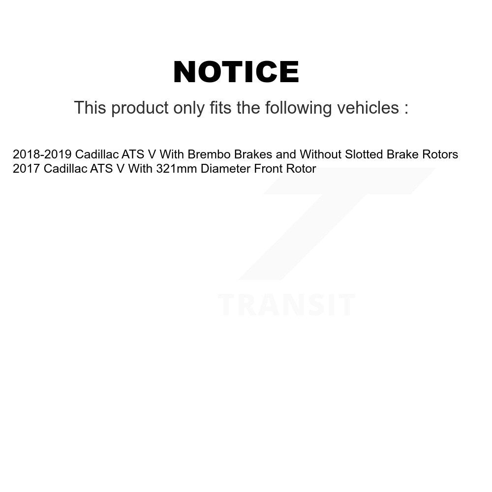 Front Rear Coated Disc Brake Rotors And Ceramic Pads Kit For Cadillac ATS V KGT-103212