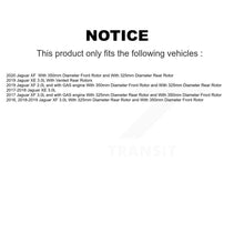 Charger l'image dans la galerie, Front Rear Coated Disc Brake Rotors And Ceramic Pads Kit For Jaguar XE XF KGT-103226