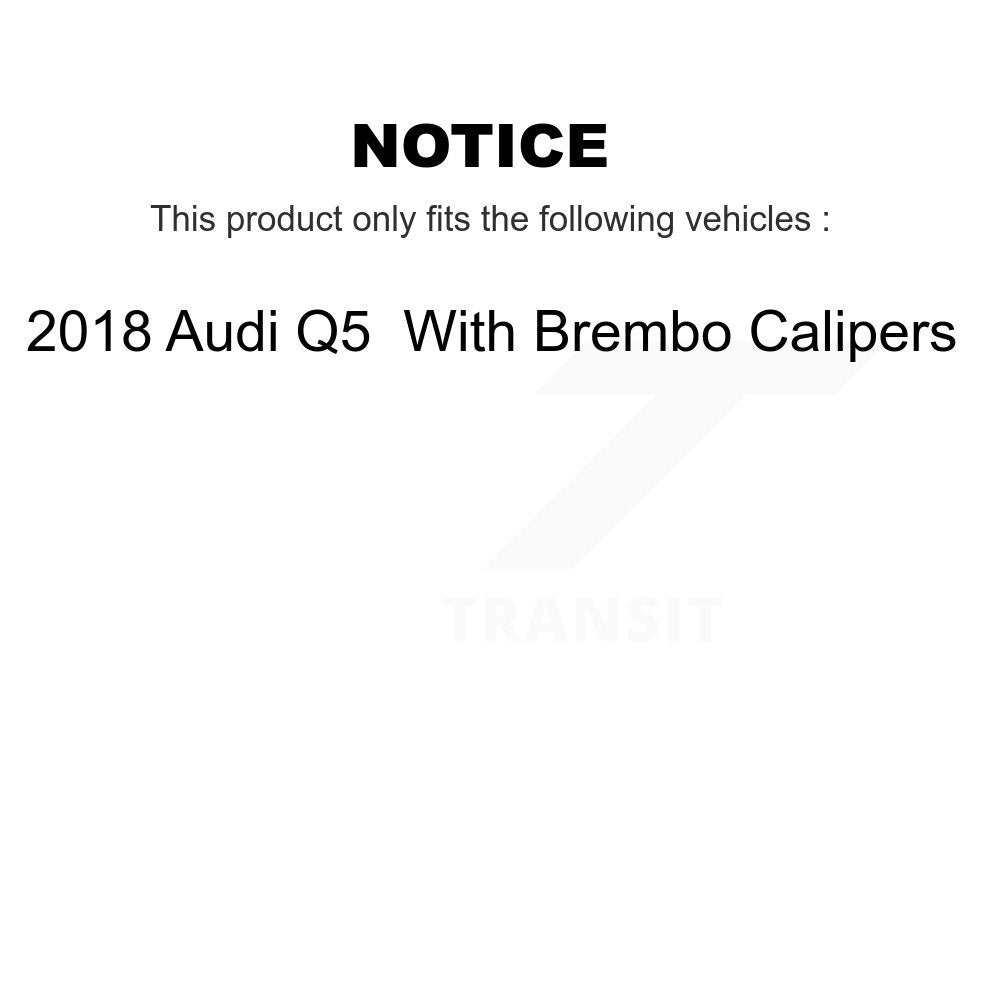 Front Rear Coated Disc Brake Rotors Ceramic Pad Kit For 2018 Audi Q5 With Brembo Calipers KGT-103231