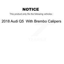 Charger l'image dans la galerie, Front Rear Coated Disc Brake Rotors Ceramic Pad Kit For 2018 Audi Q5 With Brembo Calipers KGT-103231
