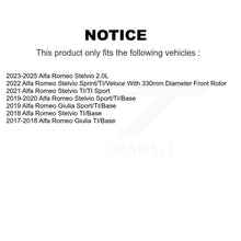 Charger l'image dans la galerie, Front Rear Coated Disc Brake Rotors And Ceramic Pads Kit For Alfa Romeo Stelvio Giulia KGT-103232