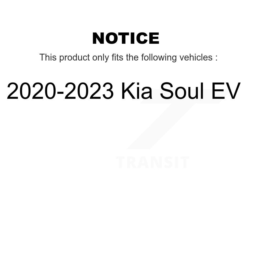 Front Rear Coated Disc Brake Rotors And Ceramic Pads Kit For 2020-2023 Kia Soul EV KGT-103237