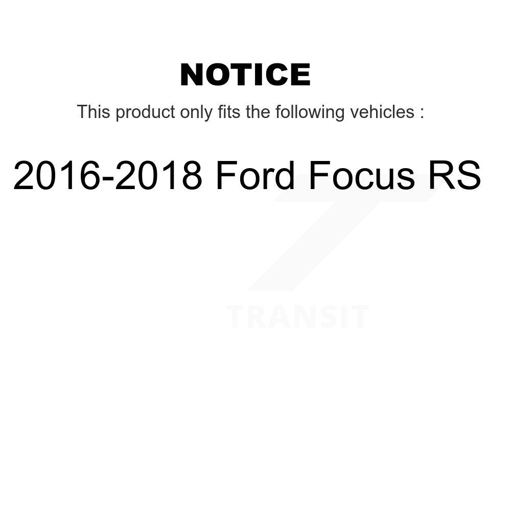 Front Coated Disc Brake Rotors And Ceramic Pads Kit For 2016-2018 Ford Focus RS KGT-103241