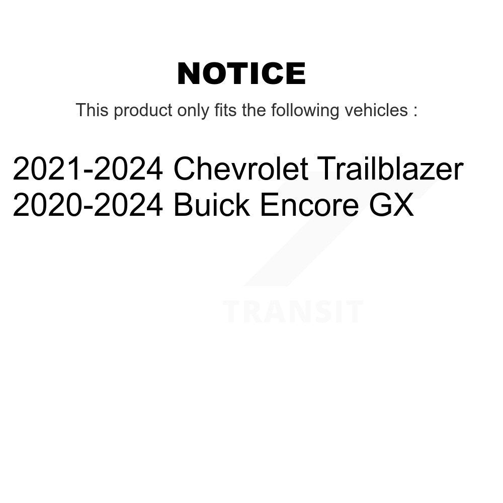 Front Coated Disc Brake Rotor & Ceramic Pad Kit For Chevrolet Trailblazer Buick Encore GX KGT-103259