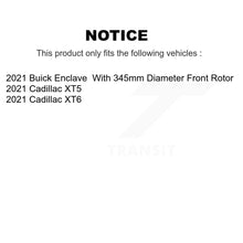 Charger l'image dans la galerie, Front Coated Disc Brake Rotor And Ceramic Pad Kit For 2021 Cadillac XT5 Buick Enclave XT6 KGT-103262
