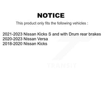 Charger l'image dans la galerie, Front Rear Coated Disc Brake Rotors Ceramic Pad And Drum Kit (7Pc) For Nissan Kicks Versa KGT-103292