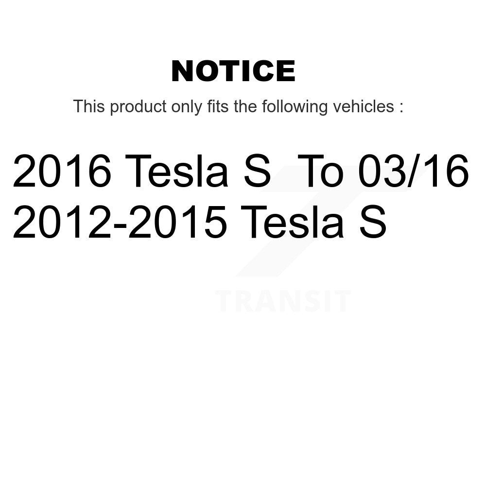 Front Rear Coated Disc Brake Rotors And Ceramic Pads Kit For Tesla S KGT-103325