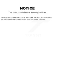 Charger l'image dans la galerie, Front Rear Coated Disc Brake Rotors And Ceramic Pads Kit For Dodge Charger KGT-103338
