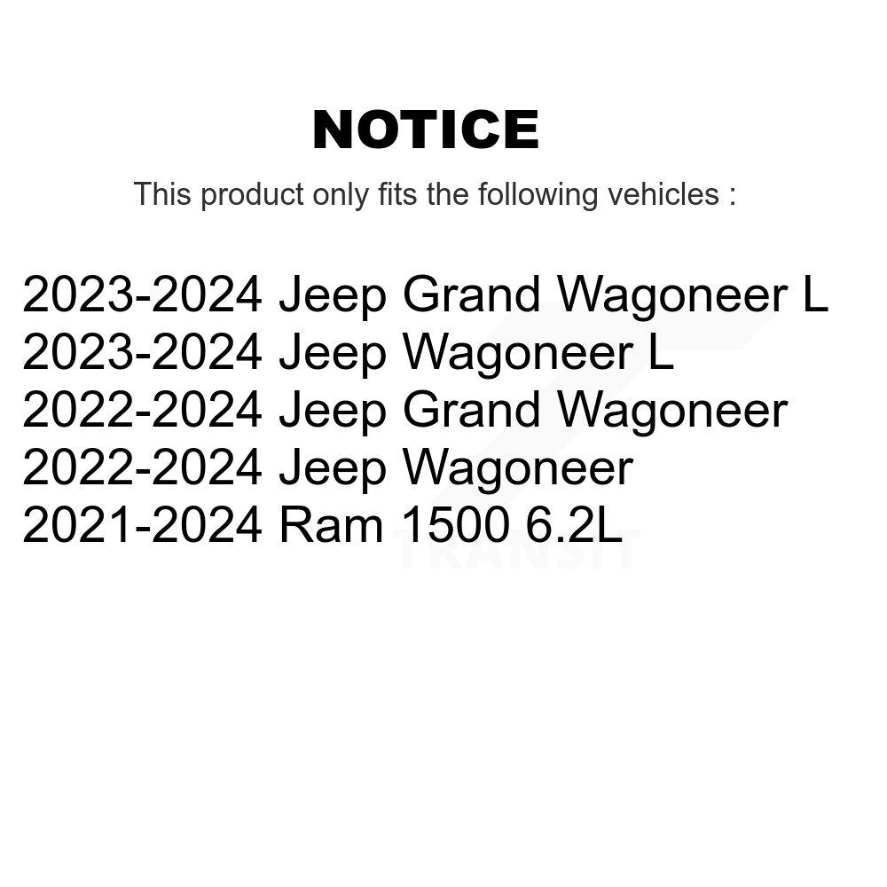 Front Rear Coated Disc Brake Rotor And Ceramic Pad Kit For Ram 1500 Jeep Wagoneer Grand L KGT-103359