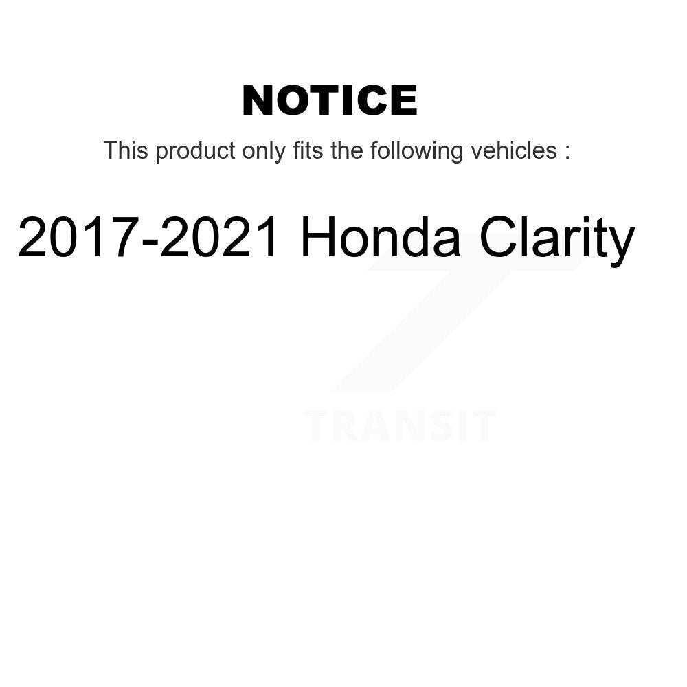 Front Rear Coated Disc Brake Rotors And Ceramic Pads Kit For 2017-2021 Honda Clarity KGT-103366