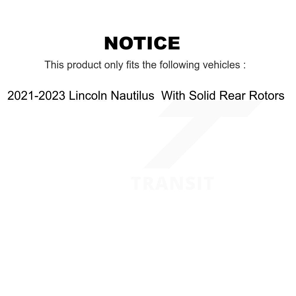 Front Rear Coated Disc Brake Rotors And Ceramic Pads Kit For Lincoln Nautilus KGT-103367