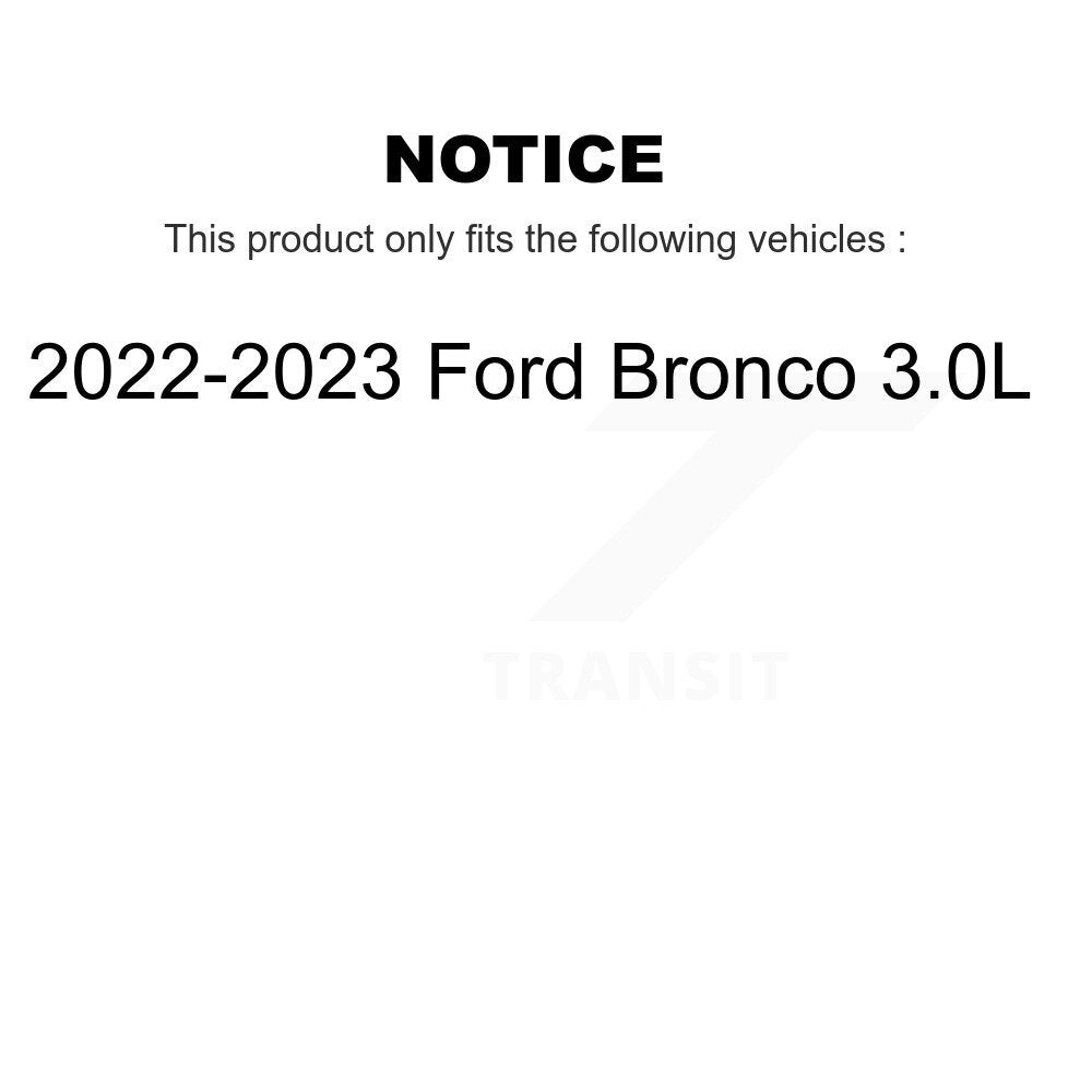 Front Rear Coated Disc Brake Rotors And Ceramic Pads Kit For 2022-2023 Ford Bronco 3.0L KGT-103379
