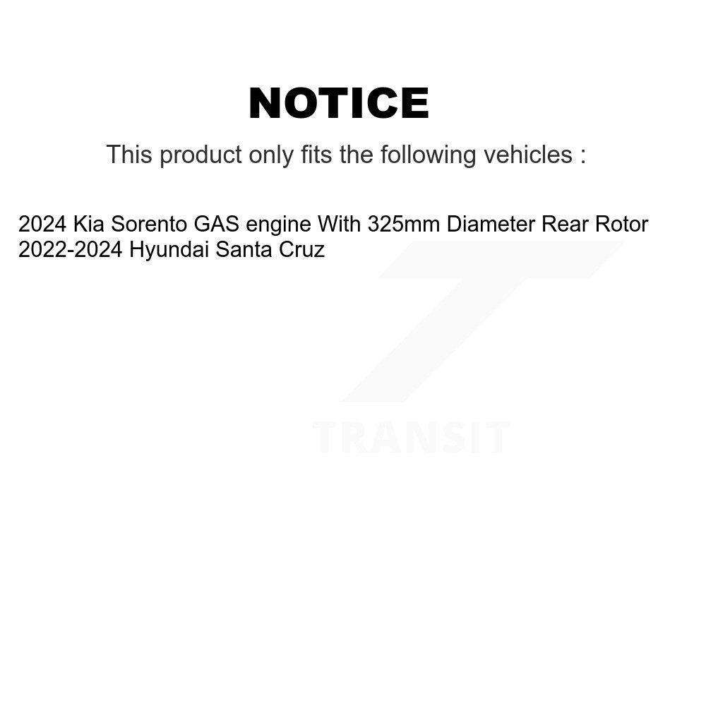 Front Rear Coated Disc Brake Rotor And Ceramic Pad Kit For Hyundai Santa Cruz Kia Sorento KGT-103383