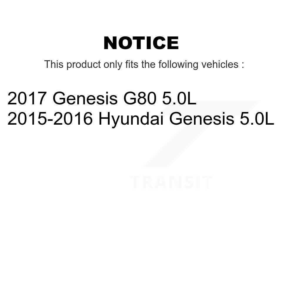 Front Rear Coated Disc Brake Rotors And Ceramic Pads Kit For Hyundai Genesis G80 5.0L KGT-103402