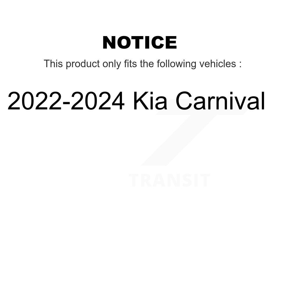 Front Rear Coated Disc Brake Rotors And Ceramic Pads Kit For 2022-2024 Kia Carnival KGT-103416