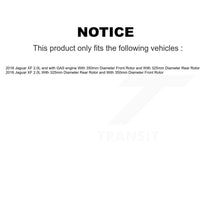 Charger l'image dans la galerie, Front Rear Coated Disc Brake Rotors And Ceramic Pads Kit For Jaguar XF KGT-103426