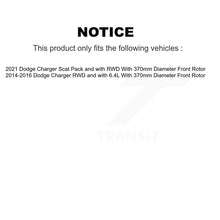 Charger l'image dans la galerie, Front Coat Brake Rotors Ceramic Pad Kit For Dodge Charger With 370mm Diameter Rotor KGT-103438