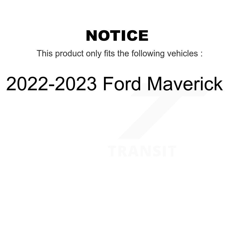 Front Coated Disc Brake Rotors And Ceramic Pads Kit For 2022-2023 Ford Maverick KGT-103445